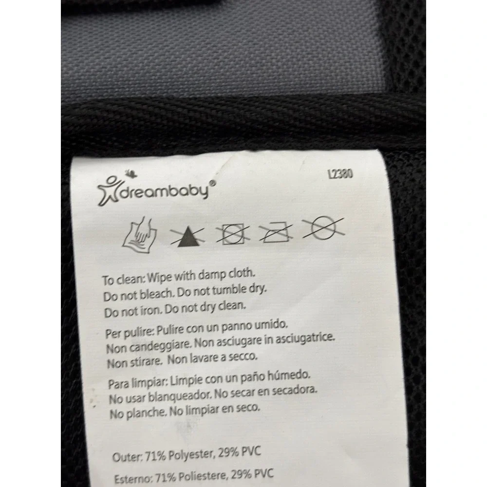 Dreambaby Gray Stroller Car Seat Travel Organizer‎ Mesh Pockets 2 Pack L2380